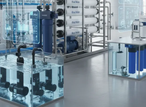 وحدة معالجة المياه RO في معمل مجهز بأحدث تقنيات الفحص والتحليل.