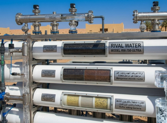 فلاتر دقيقة وميديا متخصصة تمثل تقنية أفضل معالجة للمياه الكبريتية من شركة رايفال.