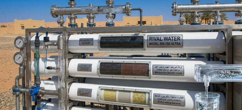 فلاتر دقيقة وميديا متخصصة تمثل تقنية أفضل معالجة للمياه الكبريتية من شركة رايفال.