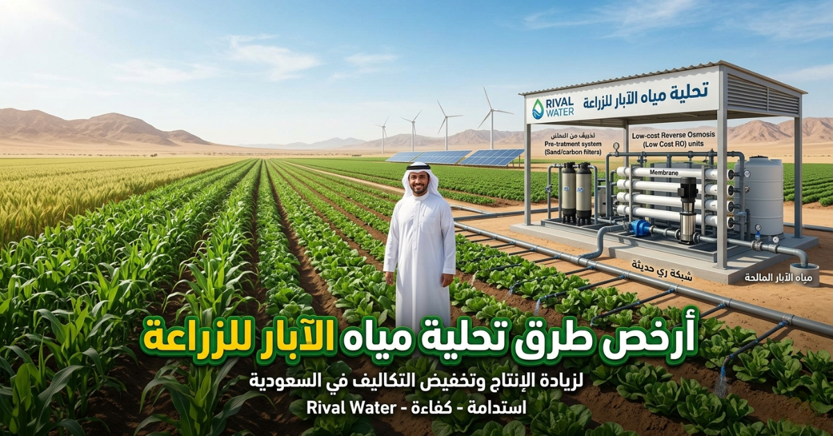 حلول تحلية كأرخص طرق تحلية مياه الآبار للزراعة.
