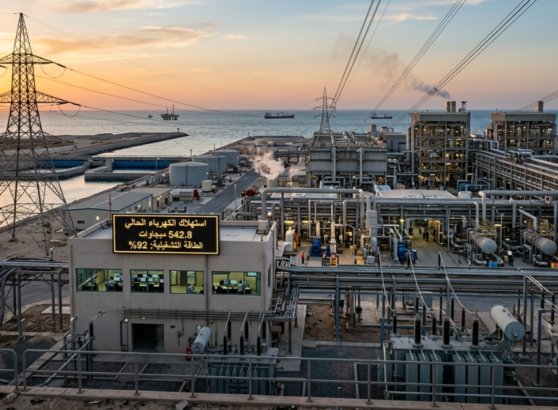 محطة تحلية مياه في السعودية تعمل على تقليل استهلاك الكهرباء.