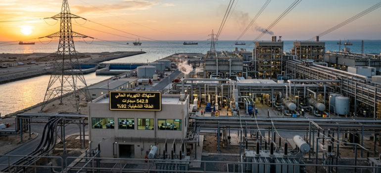 محطة تحلية مياه في السعودية تعمل على تقليل استهلاك الكهرباء.