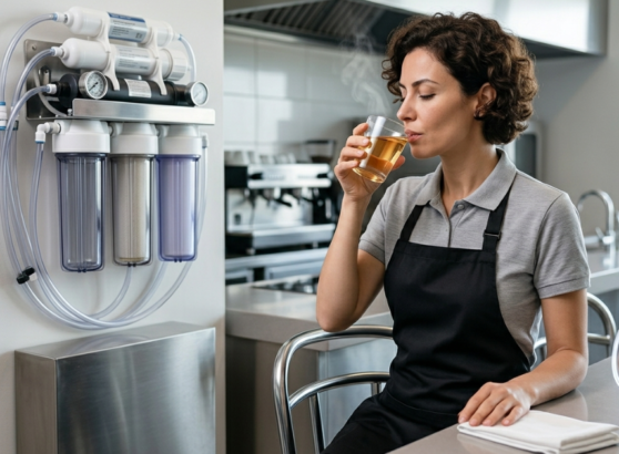 شرب مياه نقية للتخلص من طعم ورائحة مياه الخزان.